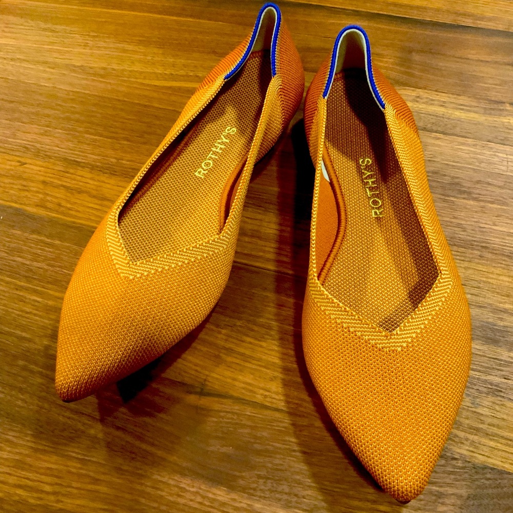 Rothy's Orange Flats more brownish
